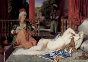 Jean Auguste Dominique Ingres Odalisque with Slave oil painting on canvas